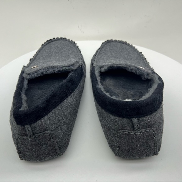 Steve Madden Loafers House Shoes Slippers Faux Fur Slip On Grey Lounge Comfy 10 - Picture 6 of 13